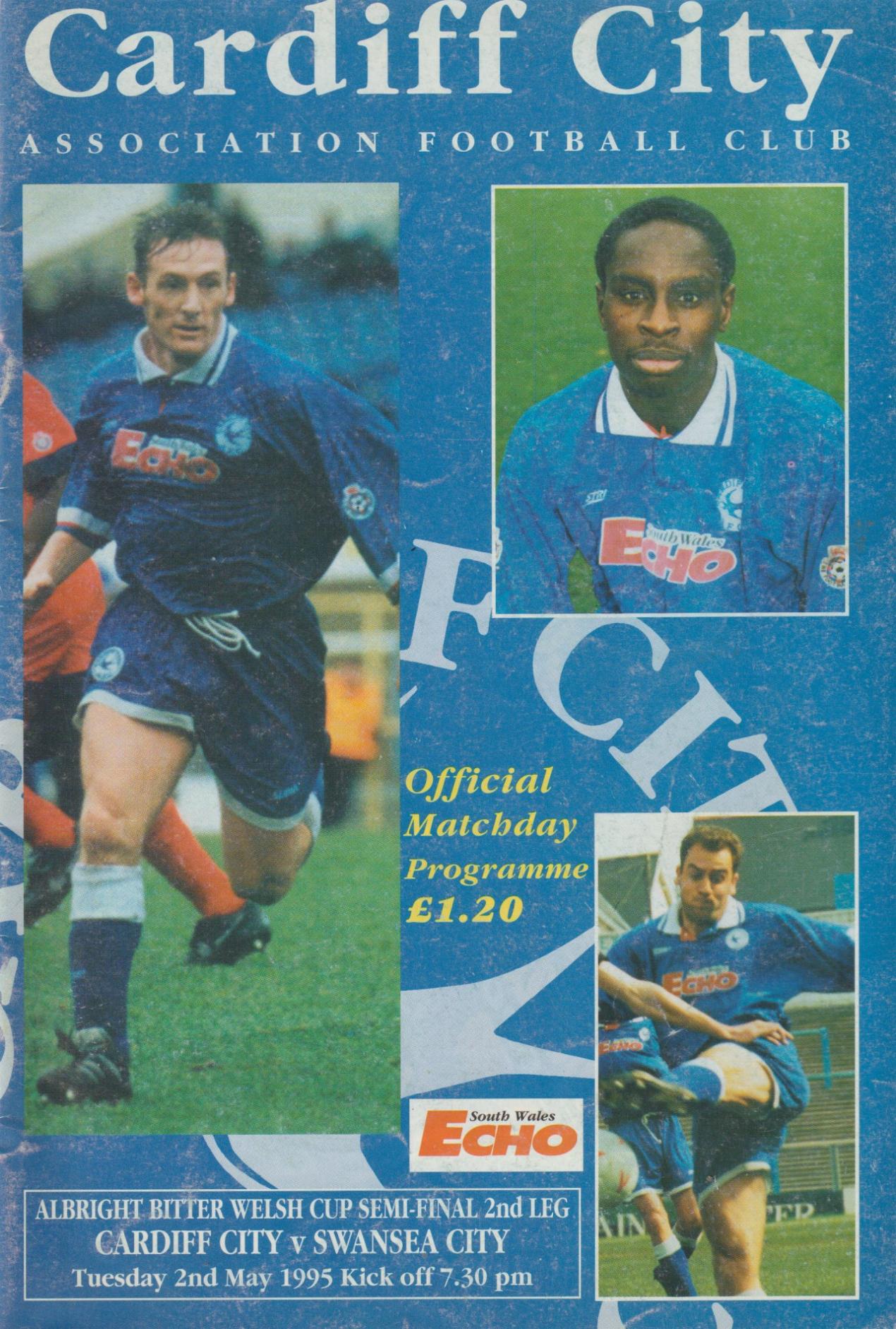 1995 WELSH CUP SEMI-FINAL - CARDIFF CITY v SWANSEA CITY